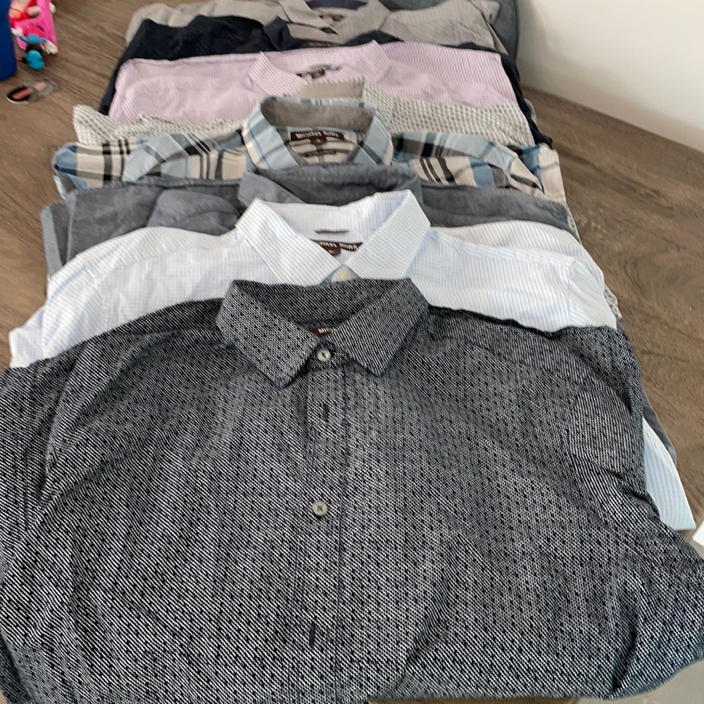 8 XL Michael Kors dress shirts